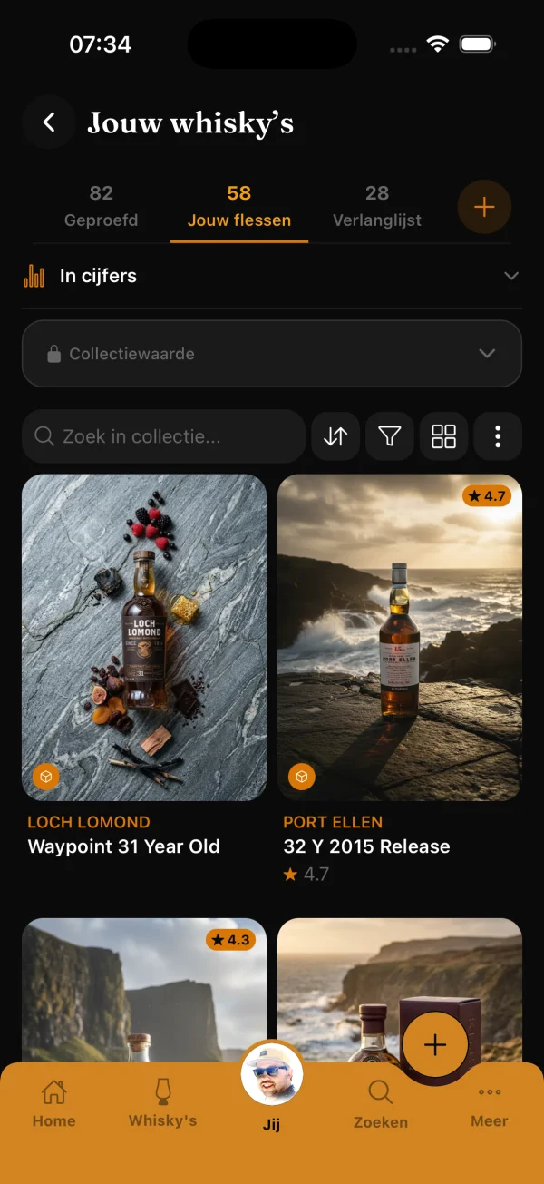 Je eigen collectie in de WhiskyCircle-app